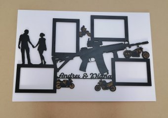 Ramă foto personalizată airsoft & motociclete